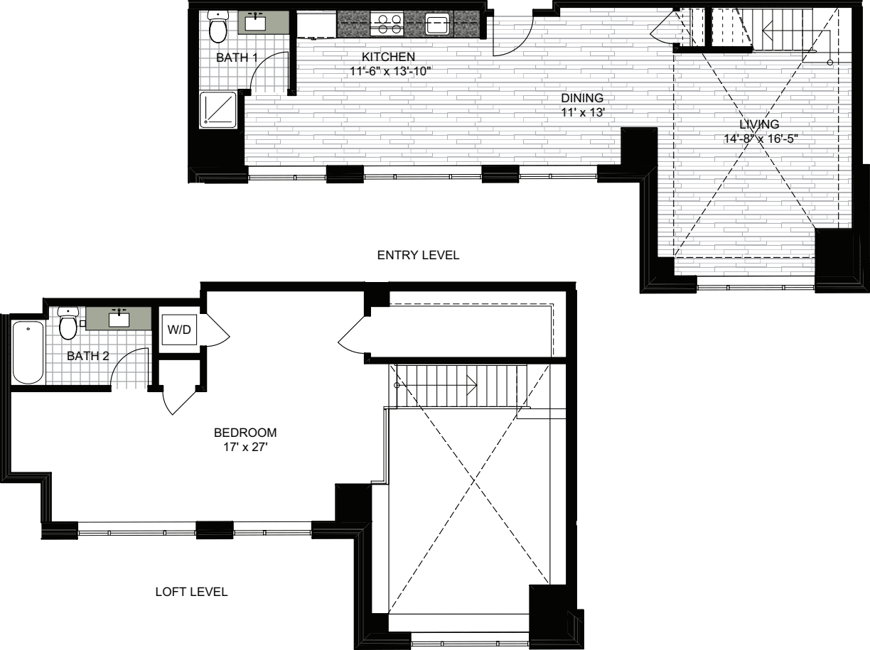 1 Bedroom XX floorplan