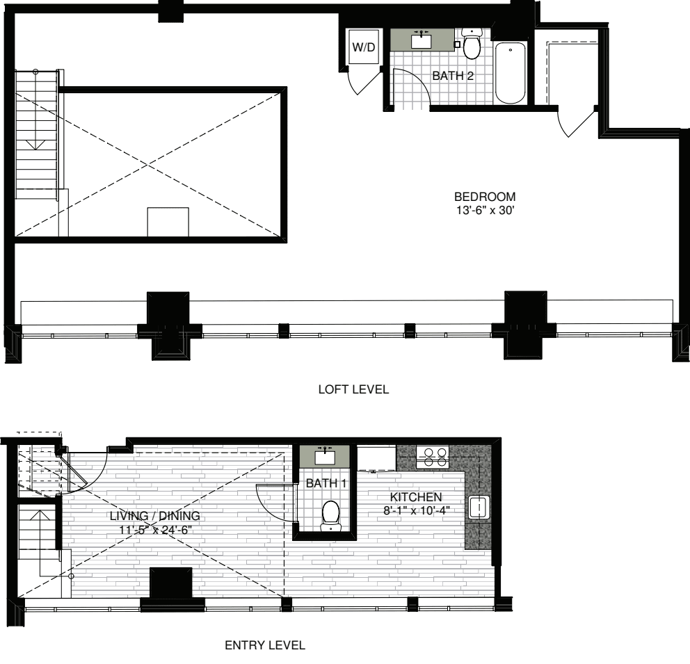 1 Bedroom YY floorplan