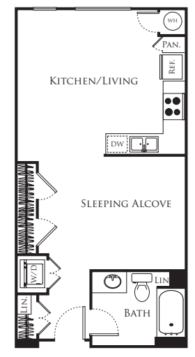 Studio D floorplan