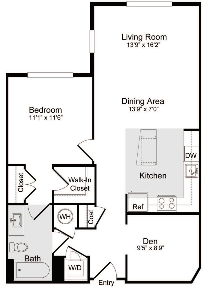 B-1 Den floorplan