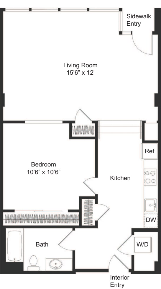 Live Work One Bedroom D2
