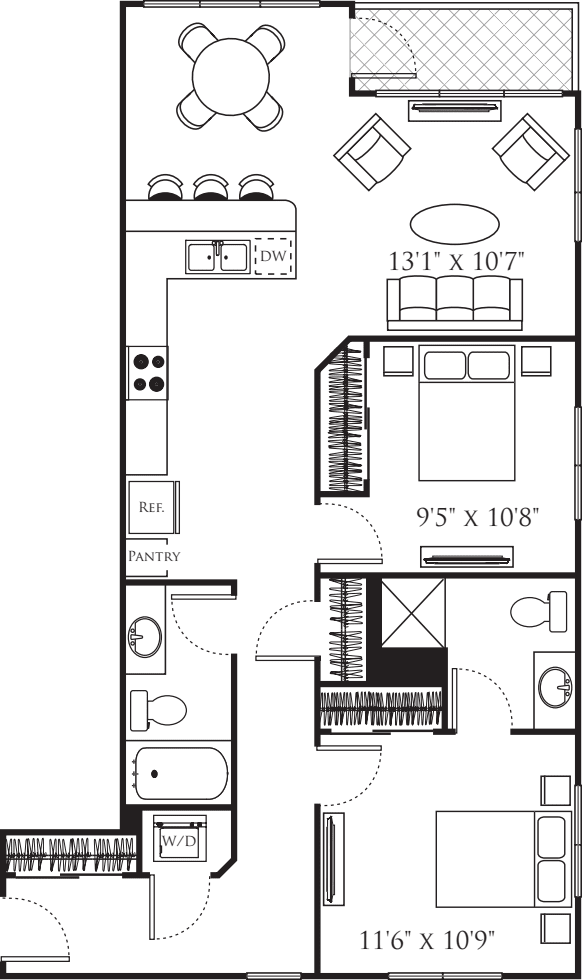 Two Bedroom F