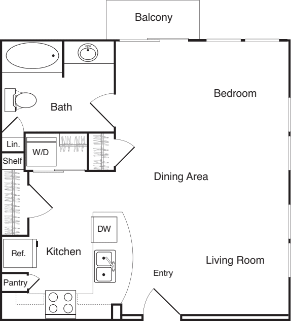 Studio - C floorplan