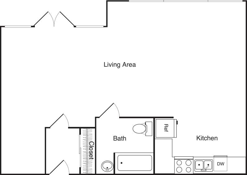 Live - Work Studio - H floorplan