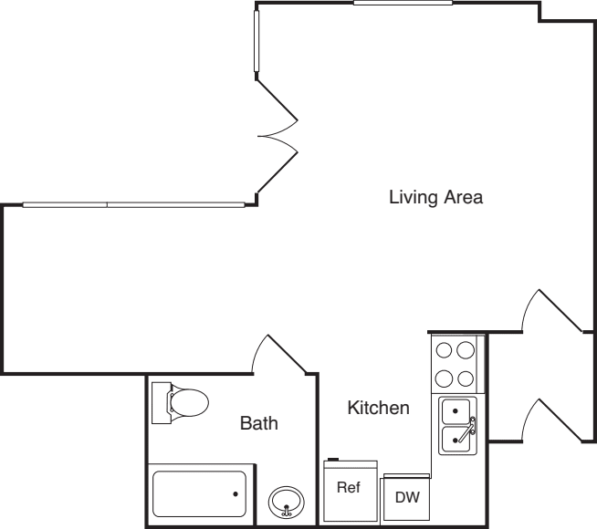 Live - Work Studio - J floorplan