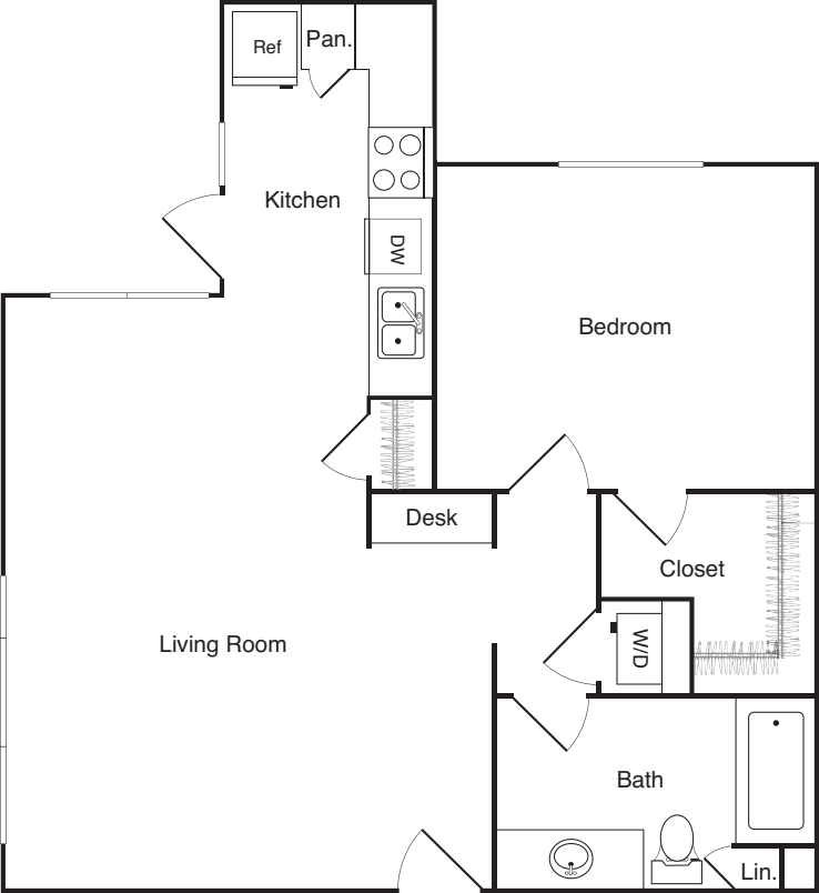 One Bedroom - I floorplan