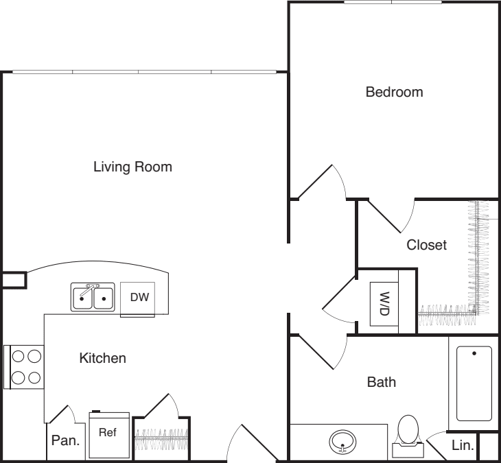 One Bedroom - O floorplan