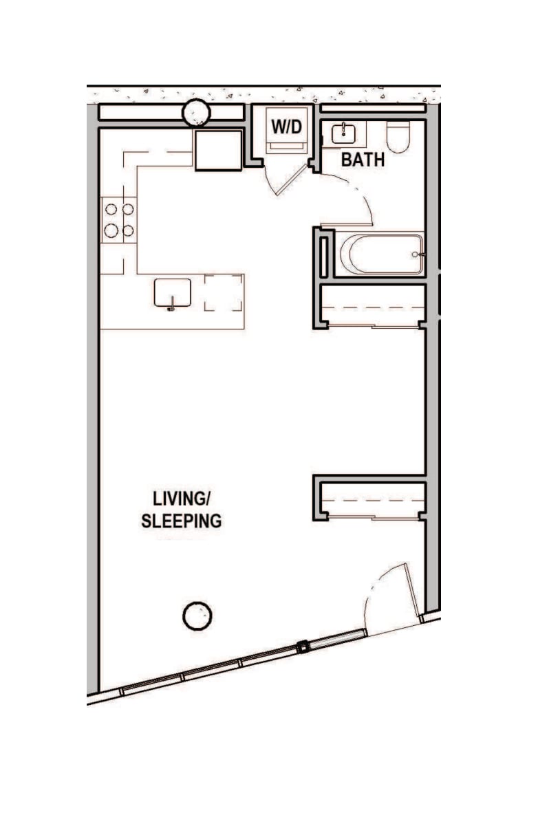 One Bedroom - ADU - B floorplan