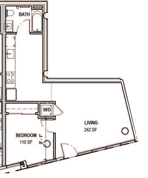 One Bedroom - ADU - E floorplan