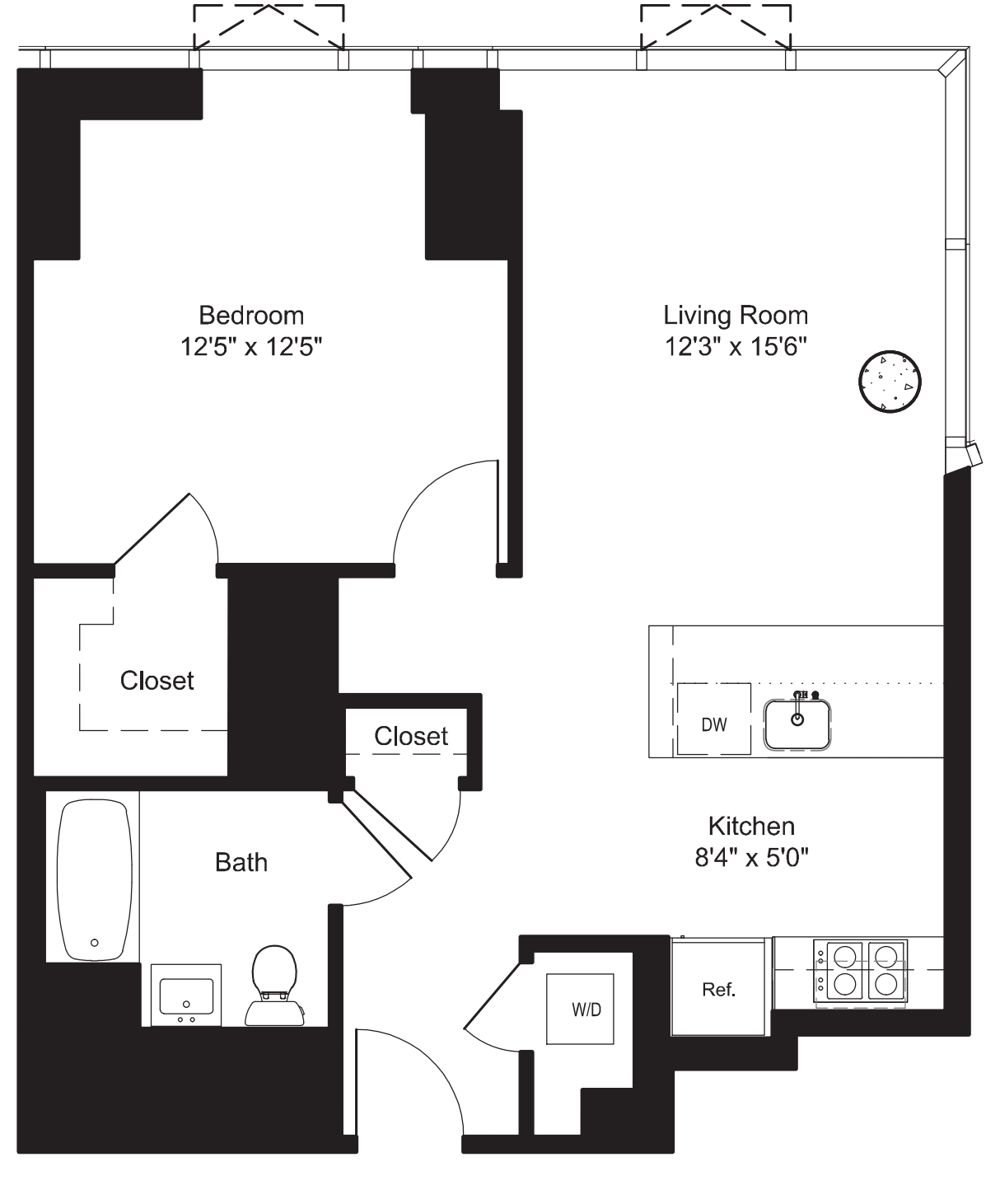One Bedroom I 2 floorplan