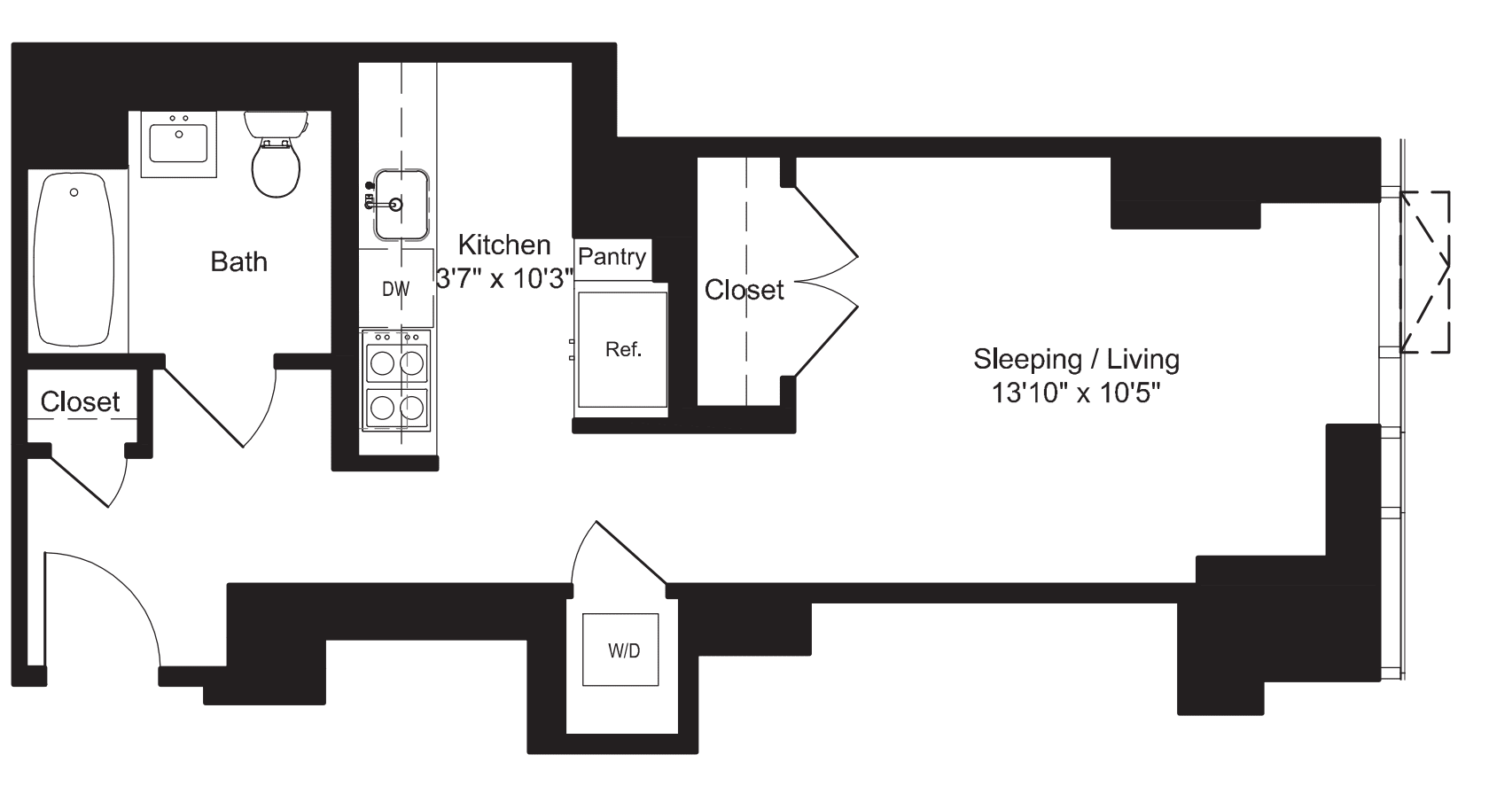 Studio G 2-6 floorplan