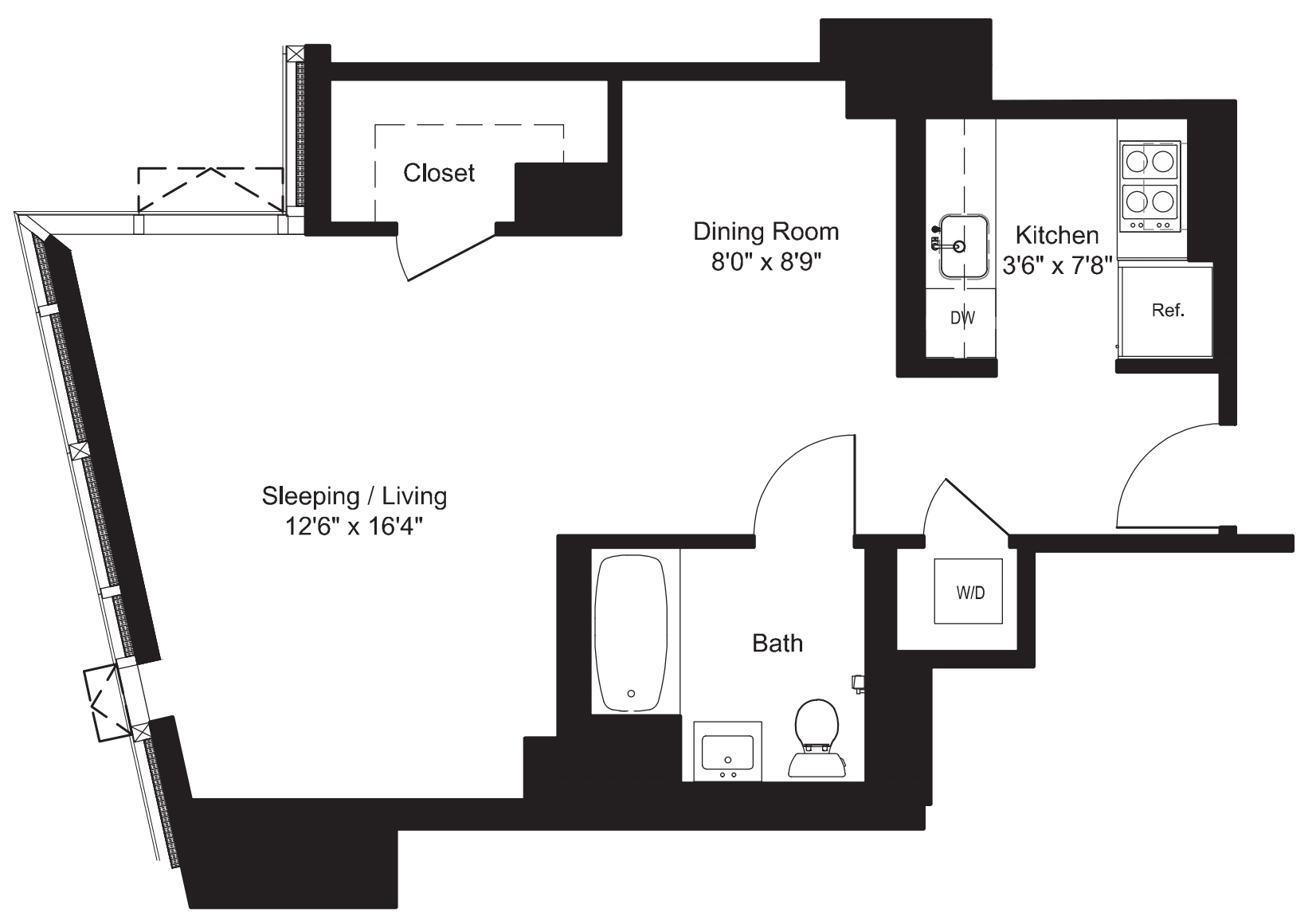 Studio B 20-22 floorplan