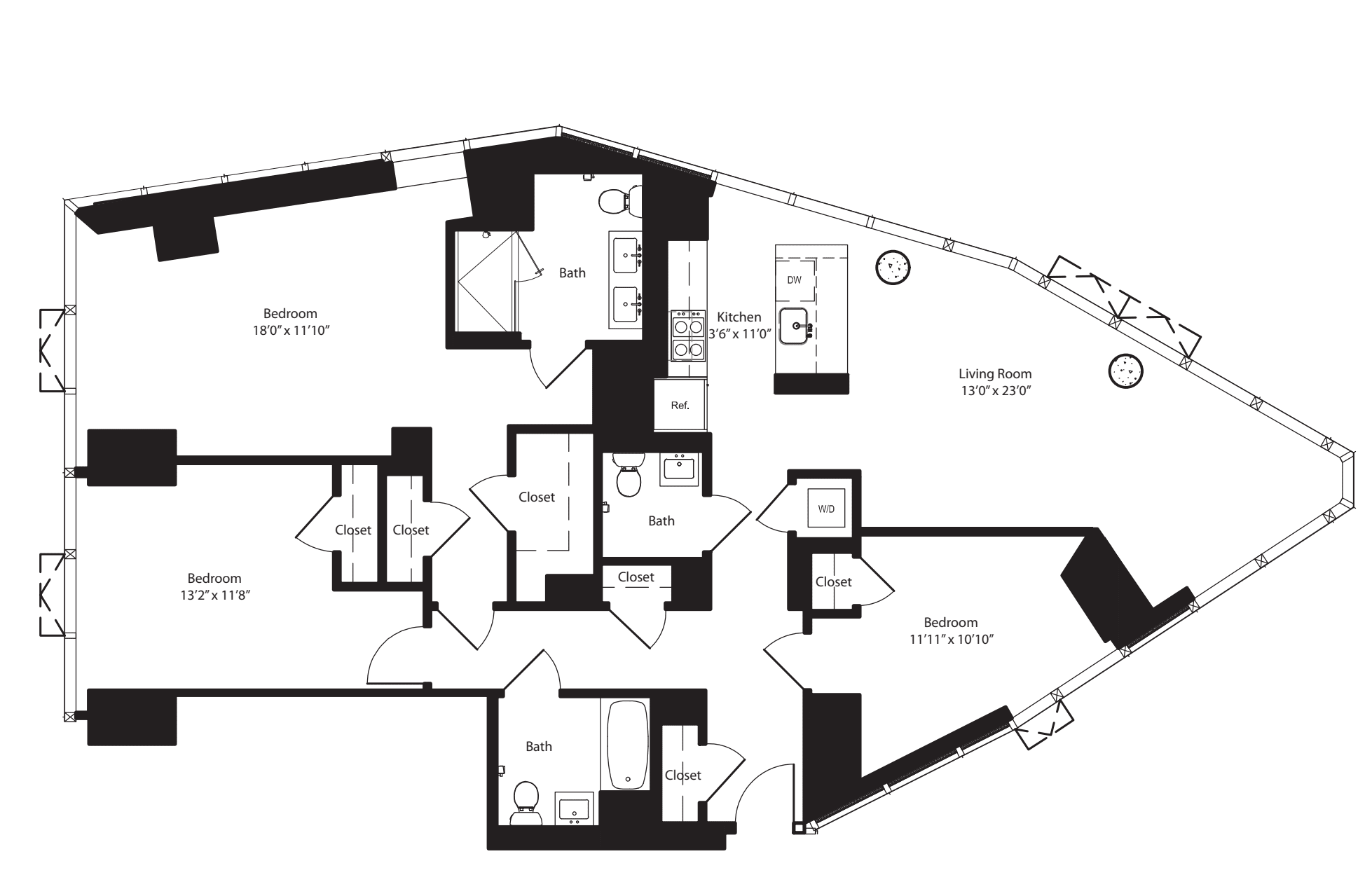 Three Bedroom I 20, H 21-22 floorplan