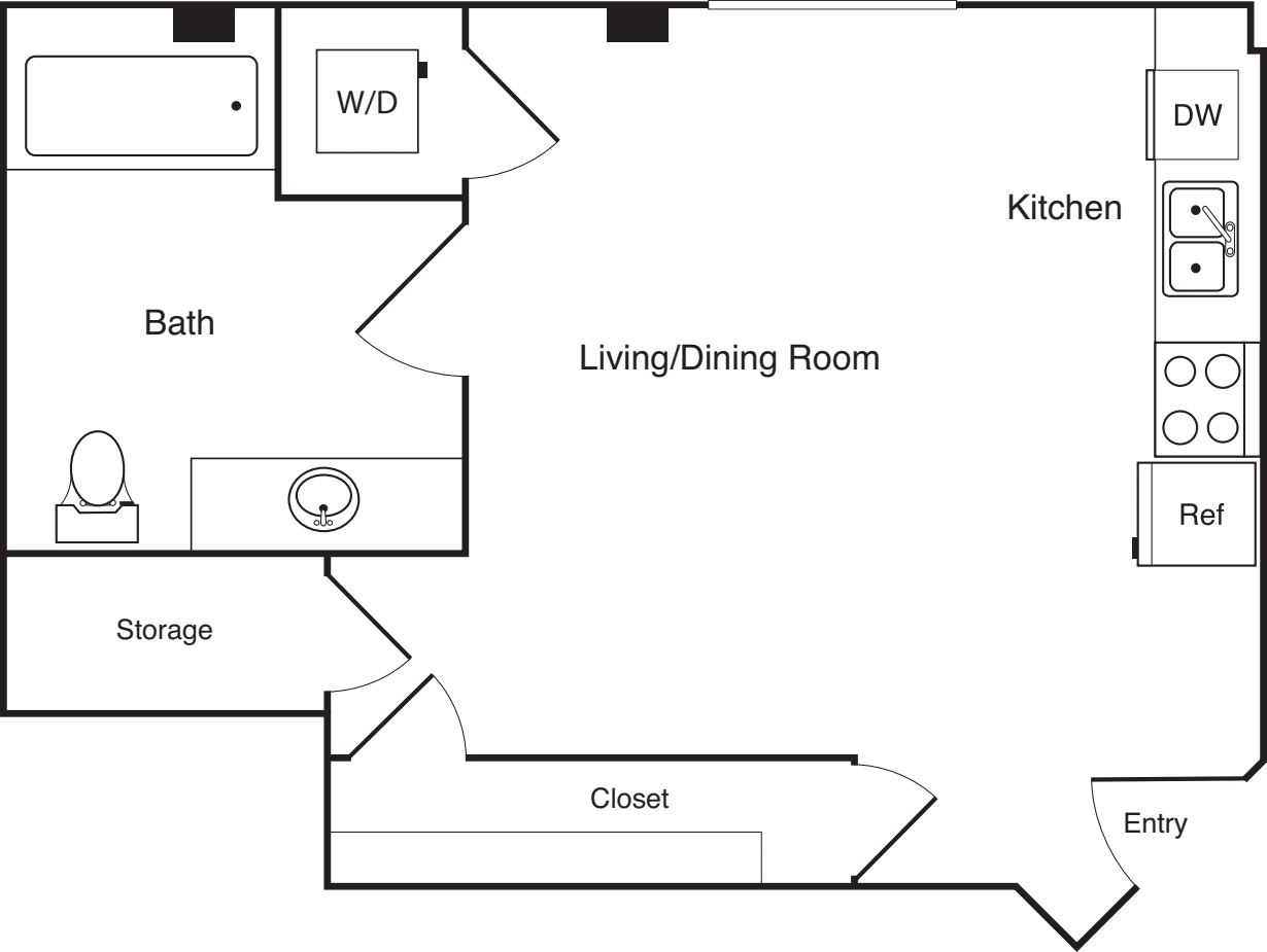 Studio MZ2 floorplan