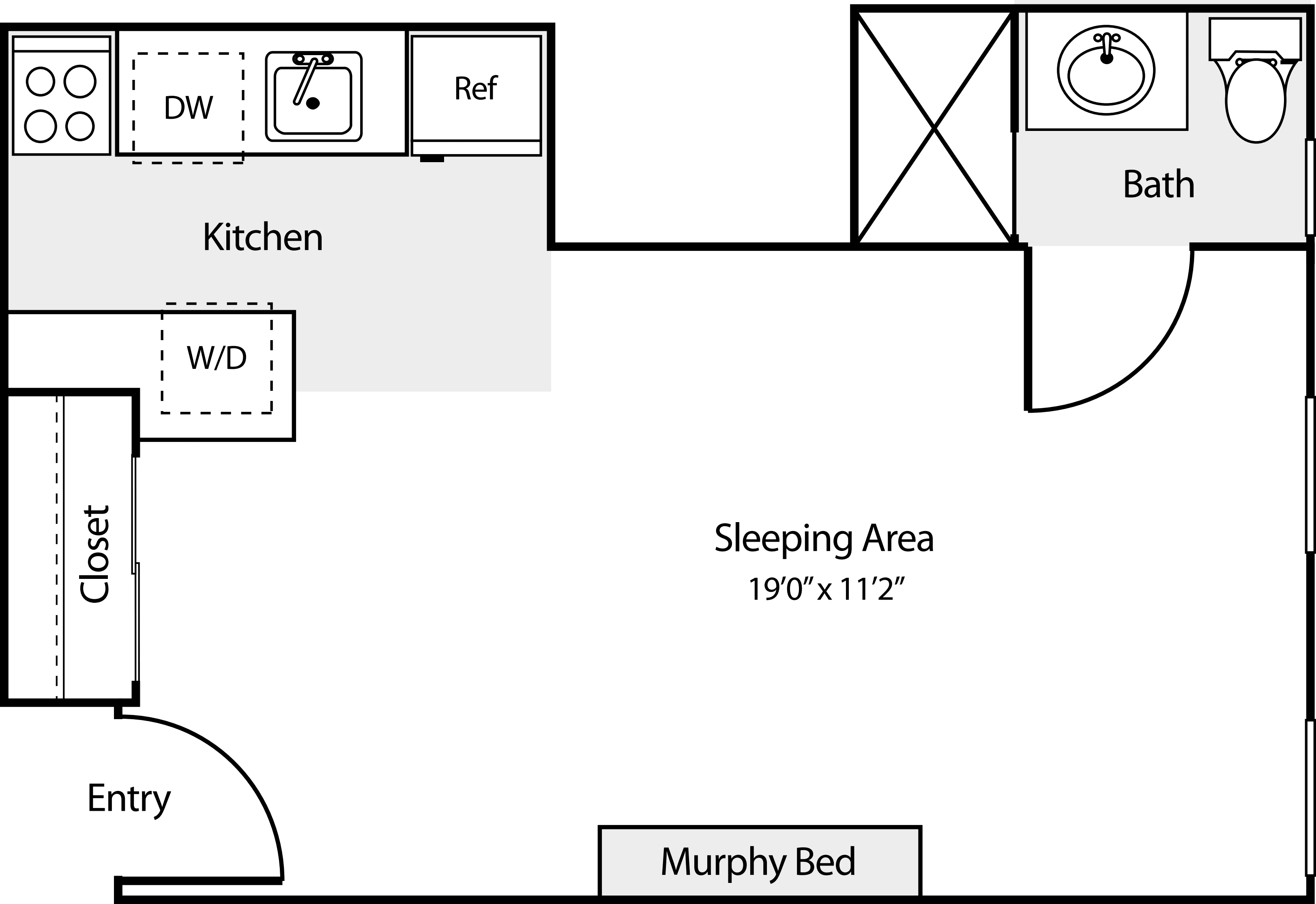 Studio A floorplan