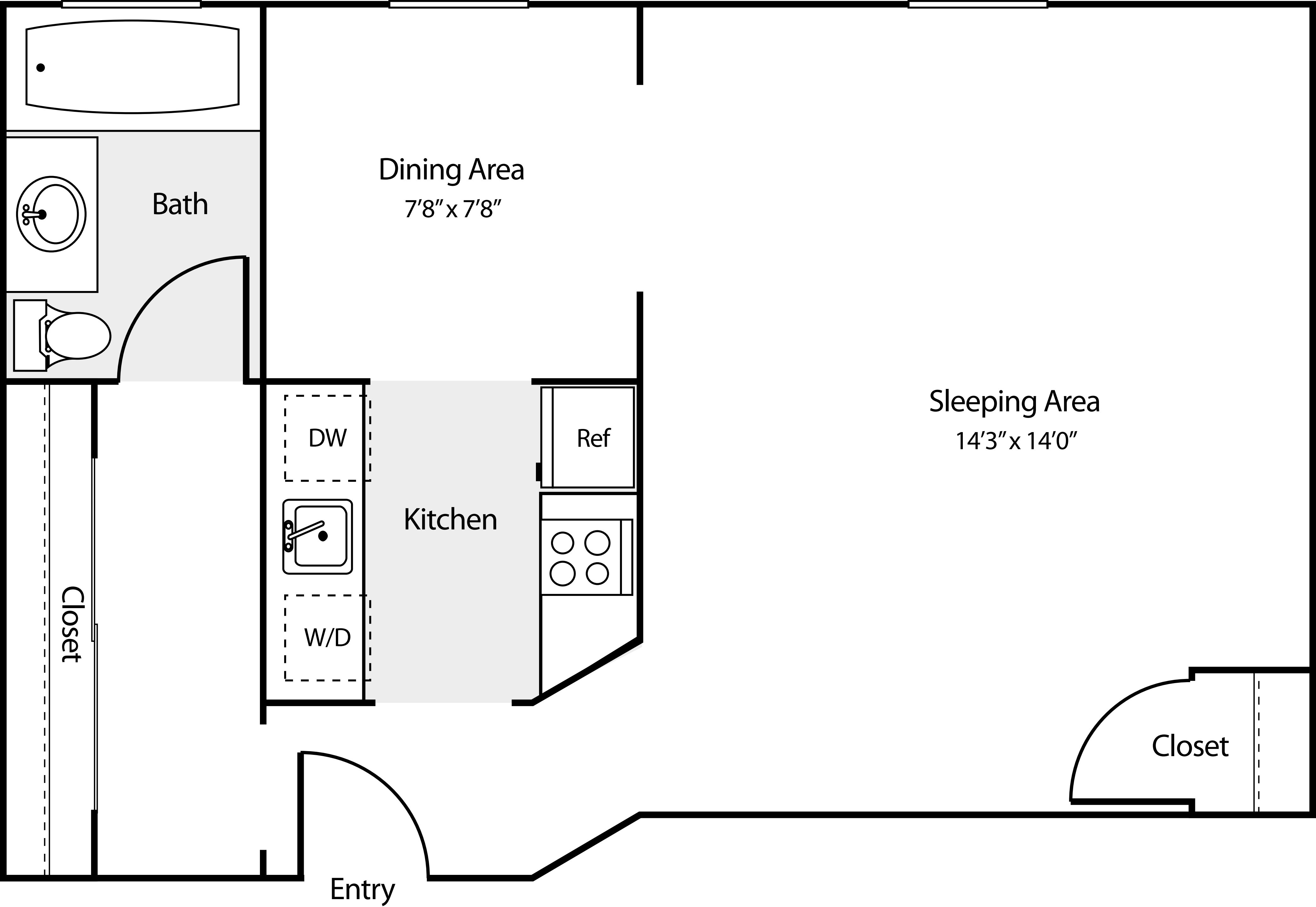 Studio H floorplan