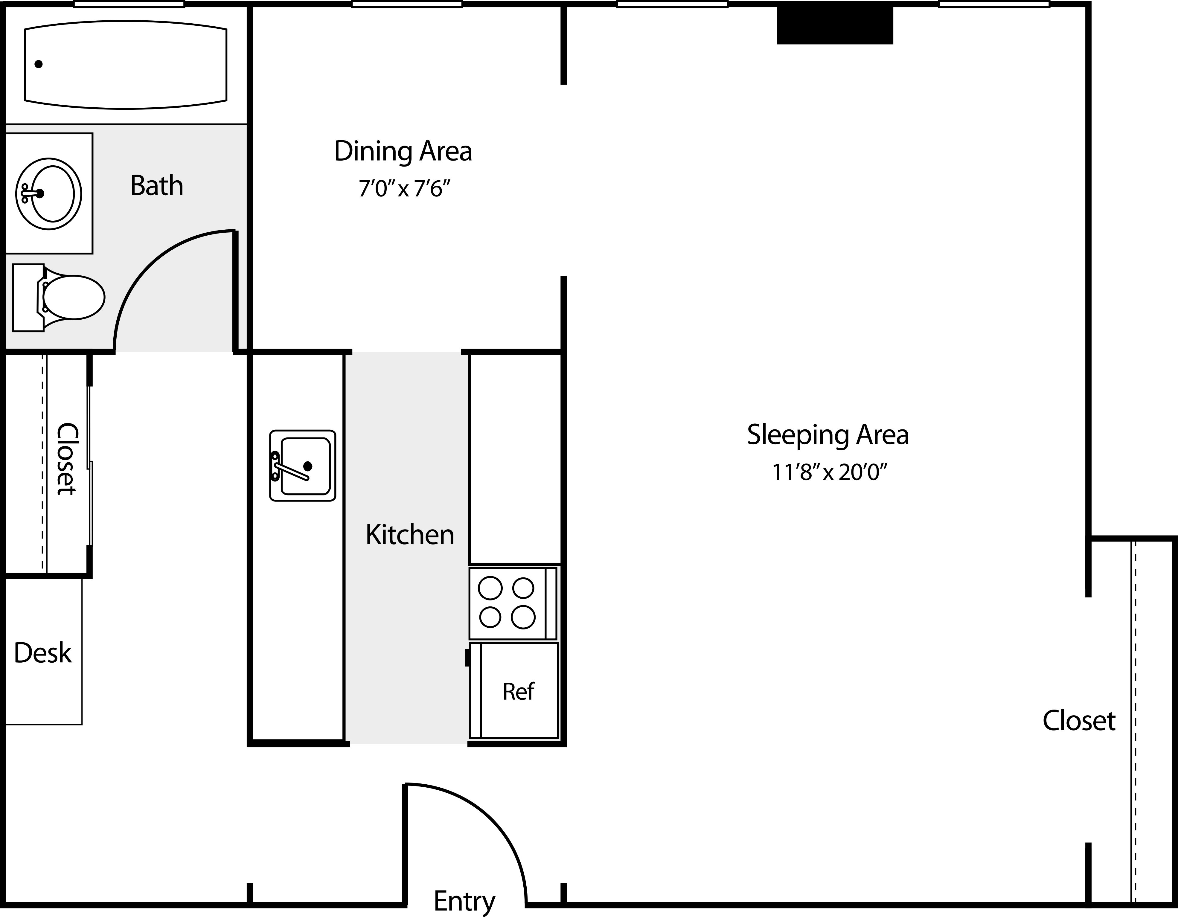 Studio J floorplan