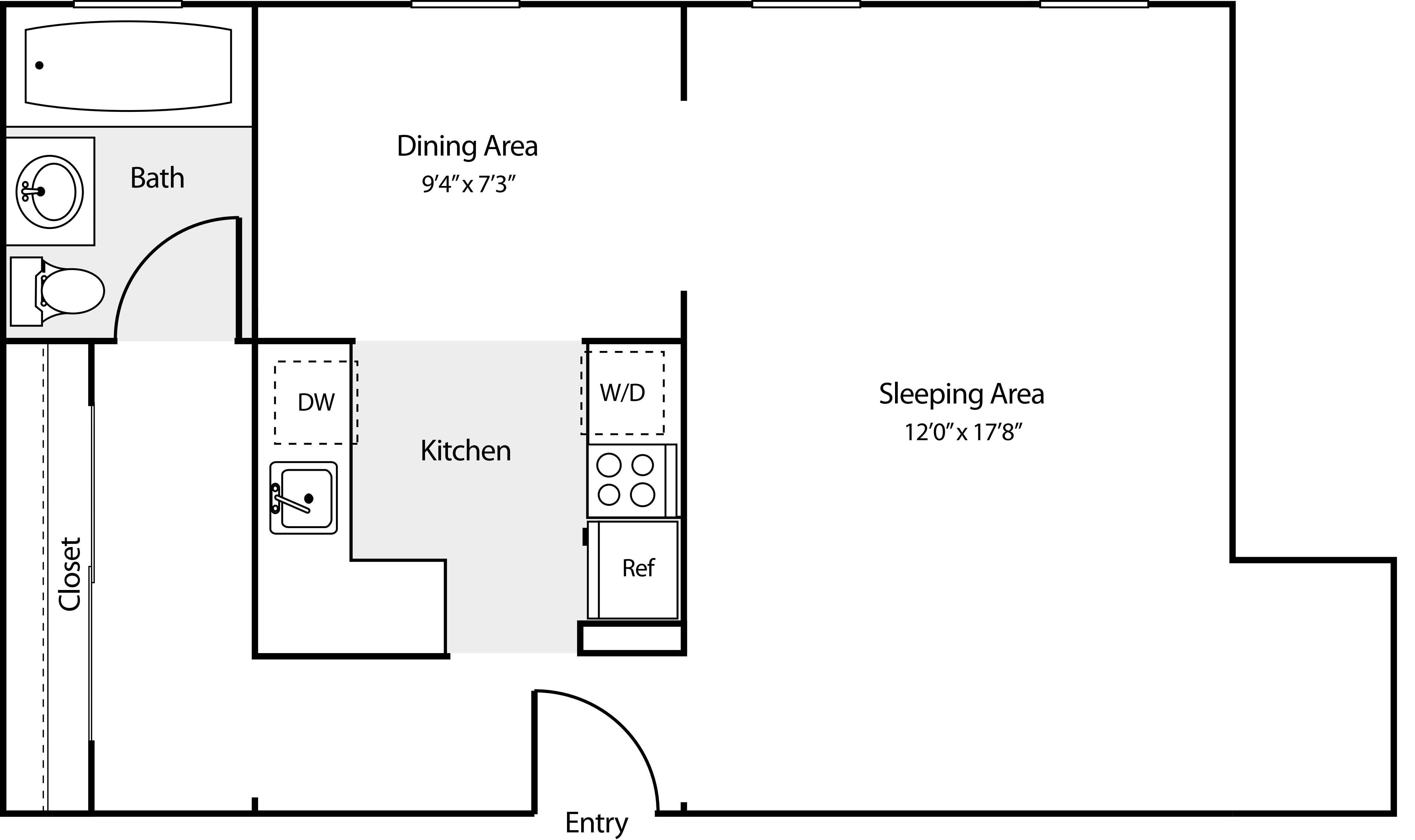 Studio M floorplan