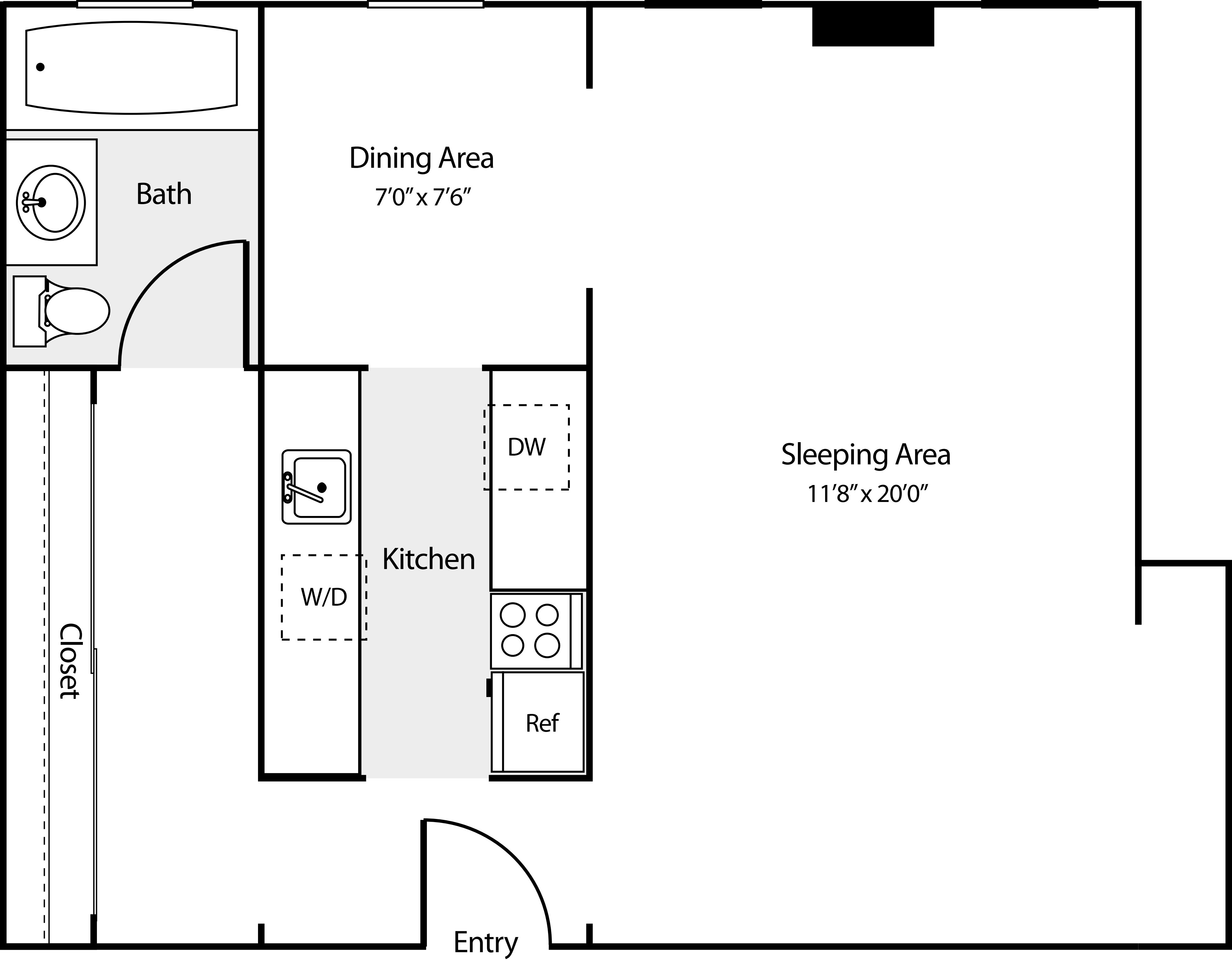 Studio N floorplan