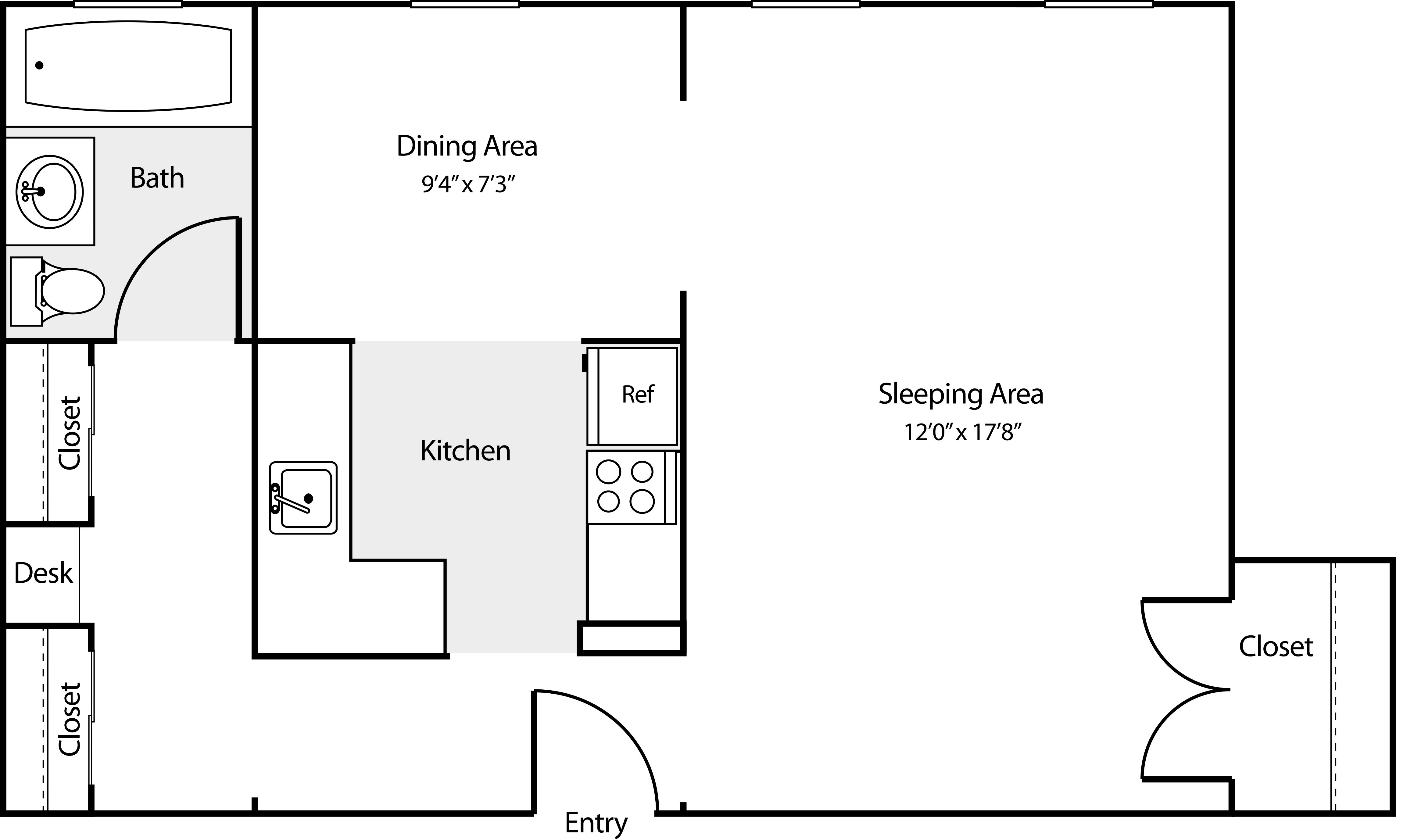 Studio O floorplan