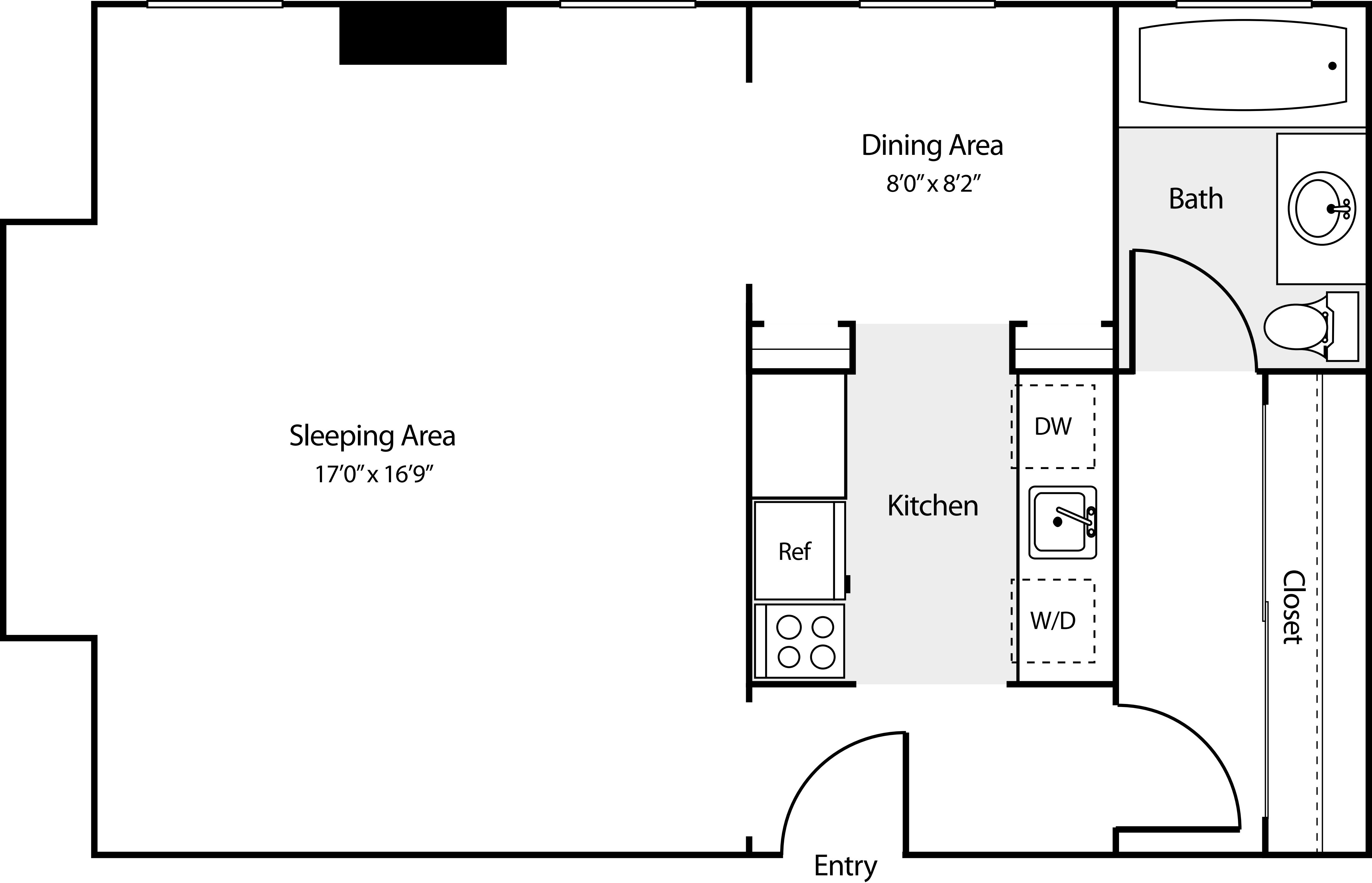 Studio P floorplan