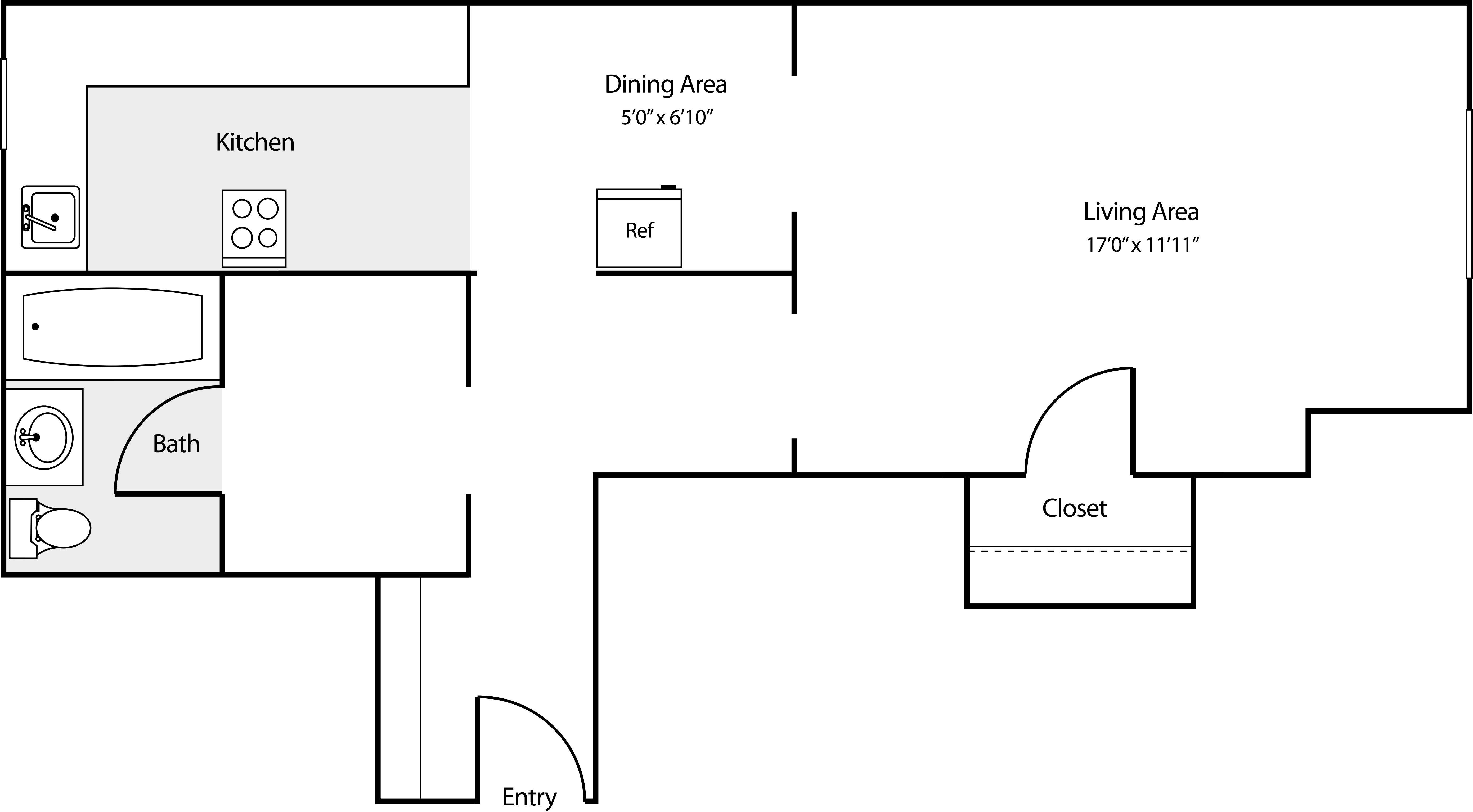 Studio S floorplan