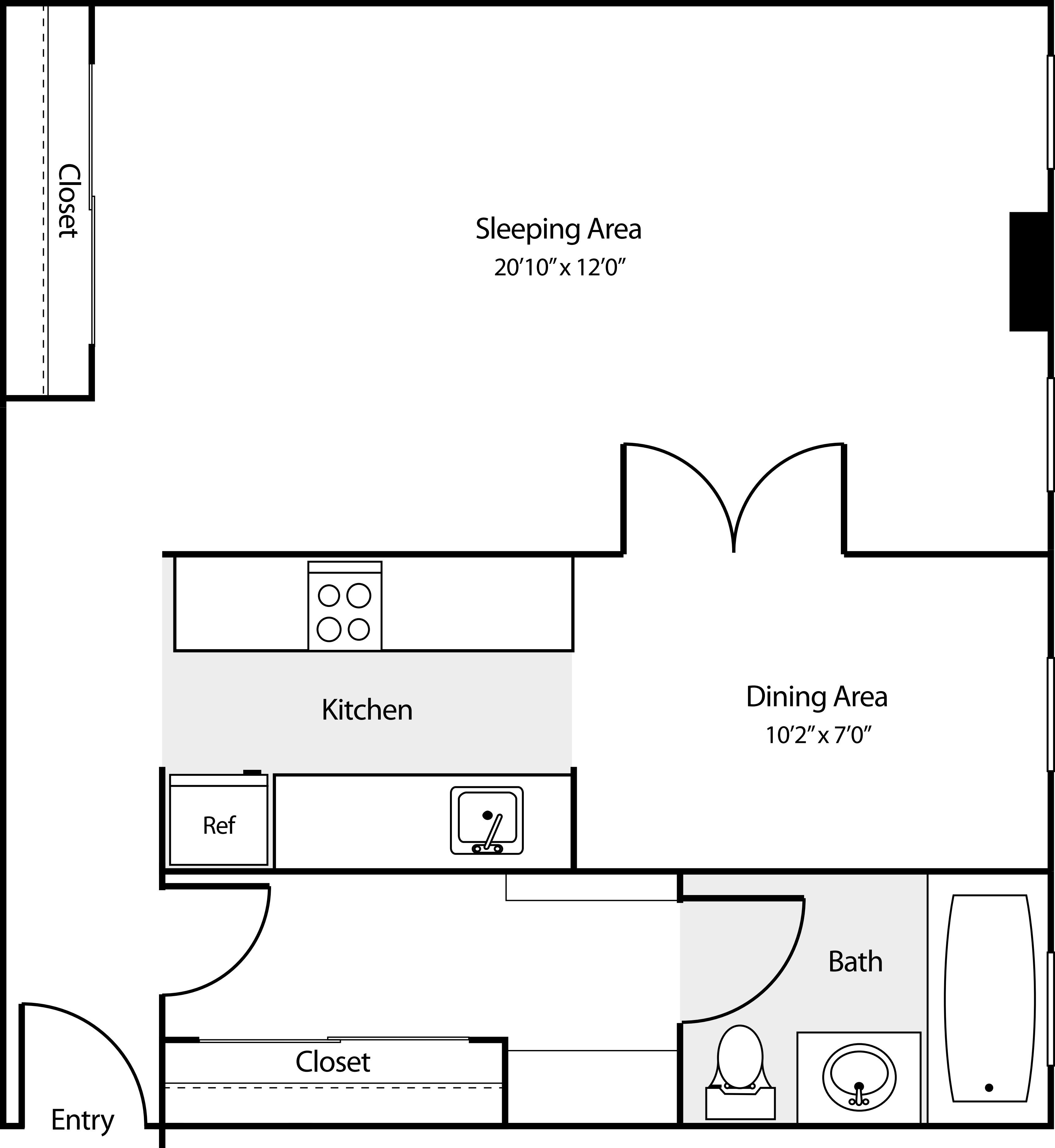 Studio X floorplan