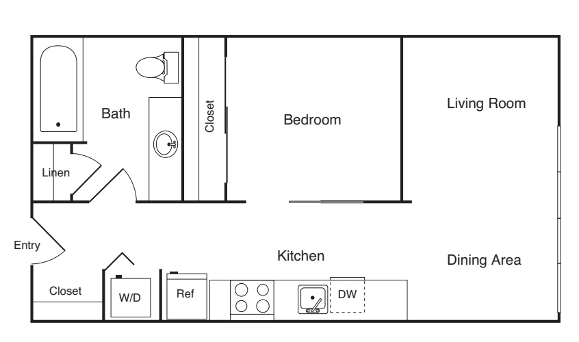1 Bedroom A floorplan
