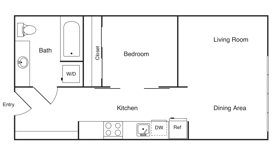 1 Bedroom B- Income Restricted