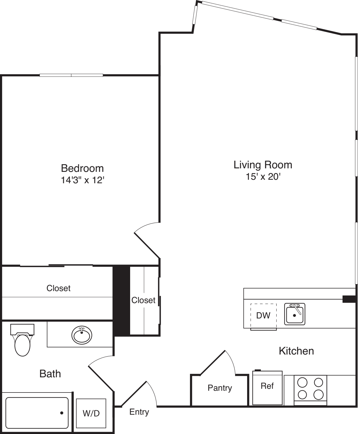 1 Bedroom L
