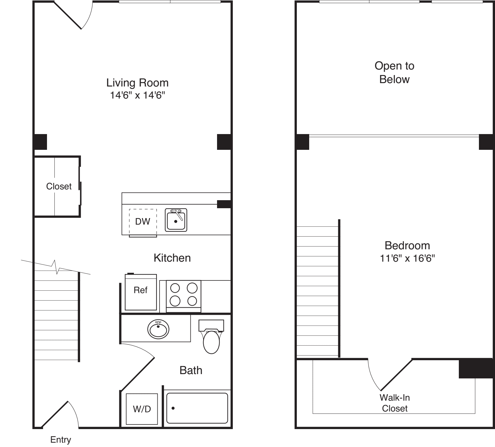 1 Bedroom Loft A