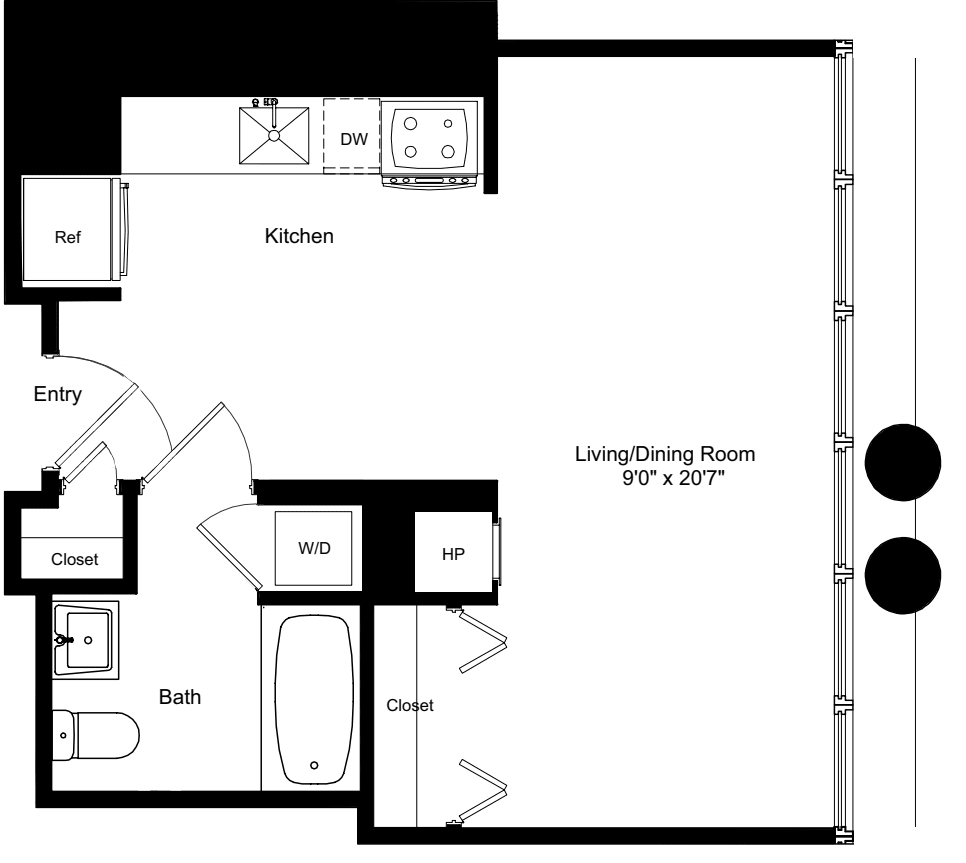 Studio B 9-13 floorplan
