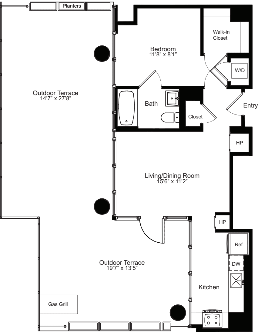 One Bedroom B 14 with Terrace