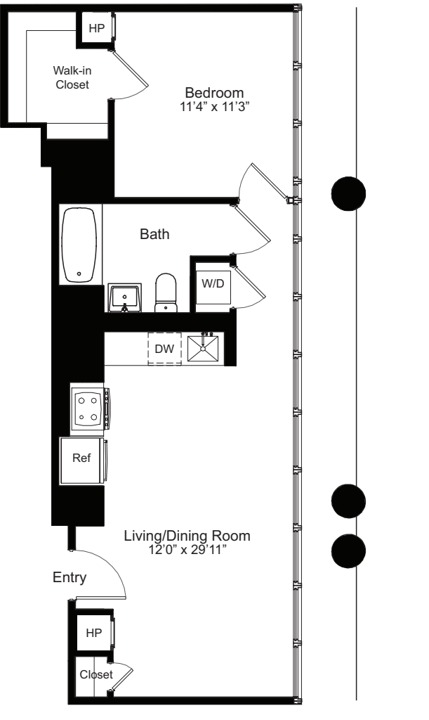 One Bedroom G 20 floorplan