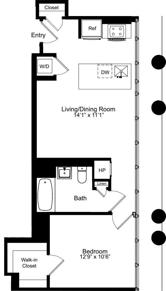 One Bedroom F 20 floorplan