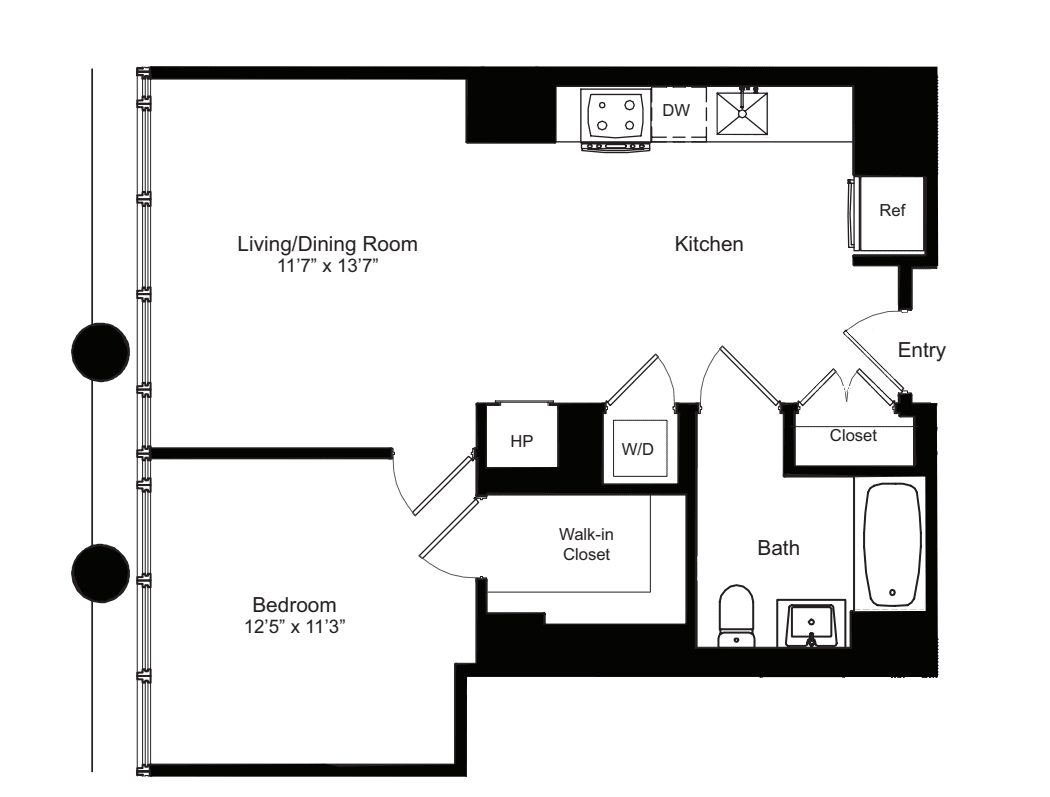 One Bedroom I 2 floorplan