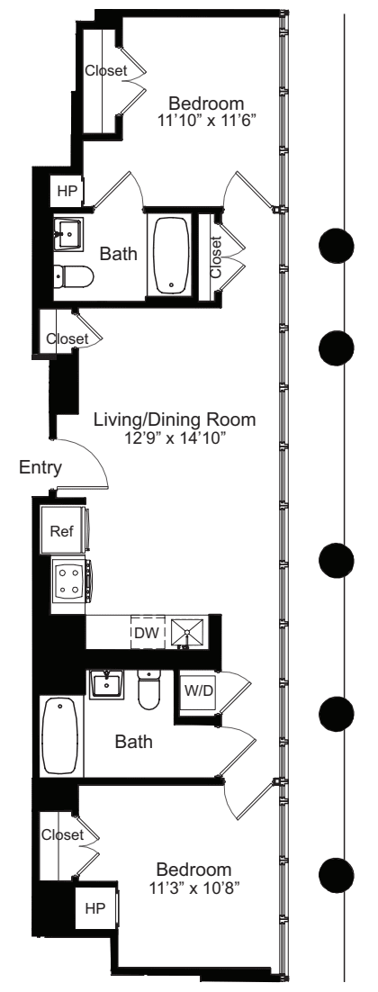 Two Bedroom E 20 floorplan