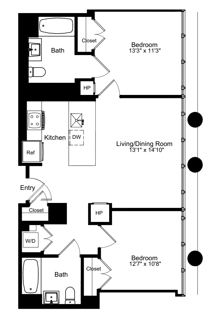 Two Bedroom F 6 floorplan