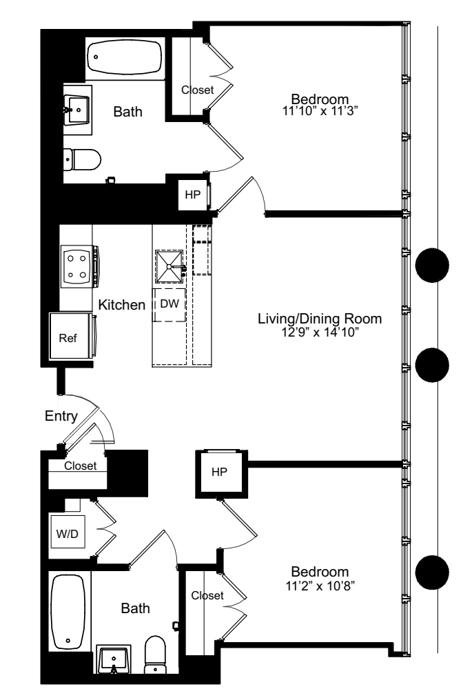 Two Bedroom F 4 floorplan