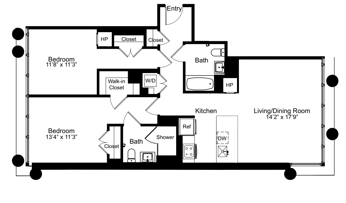 Two Bedroom O 4 floorplan
