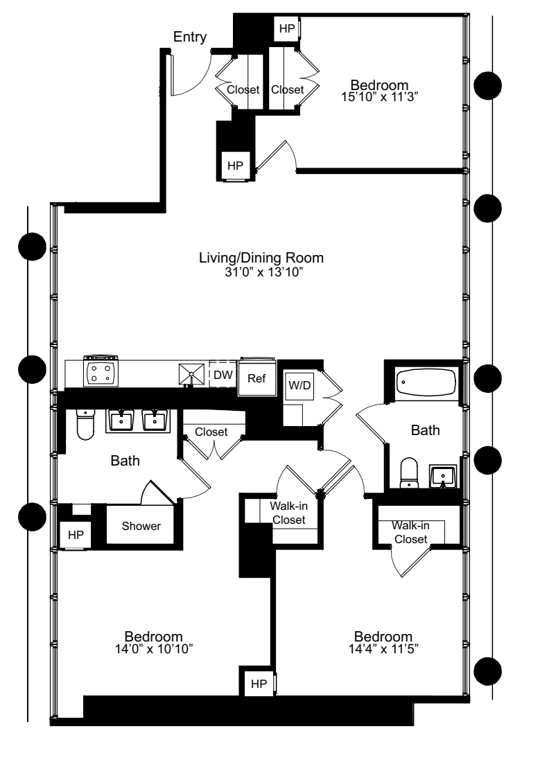 Three Bedroom A 15-18 floorplan