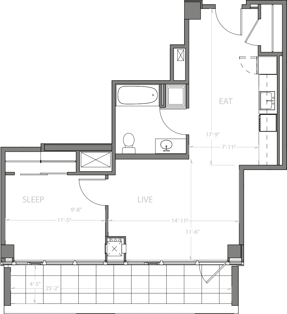 Penthouse B with Deck