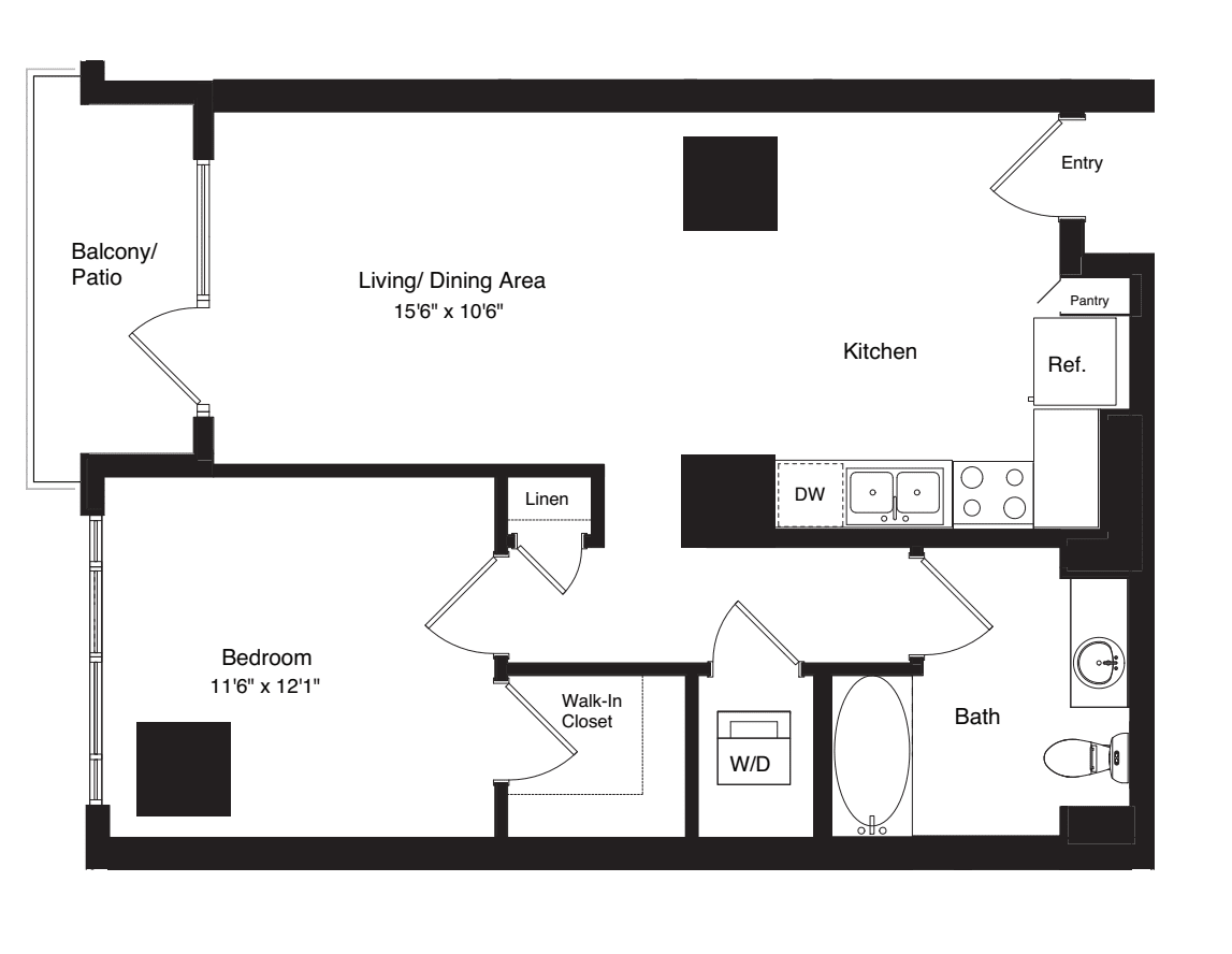 Podium A1 Unit 206 floorplan