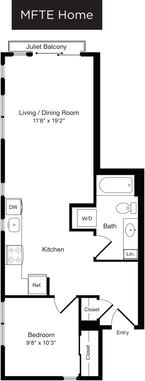 A3 West- Income Restricted floorplan