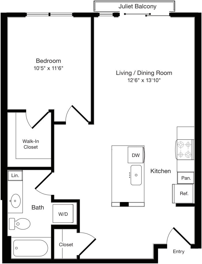 A2 West- Floors 3-6 floorplan
