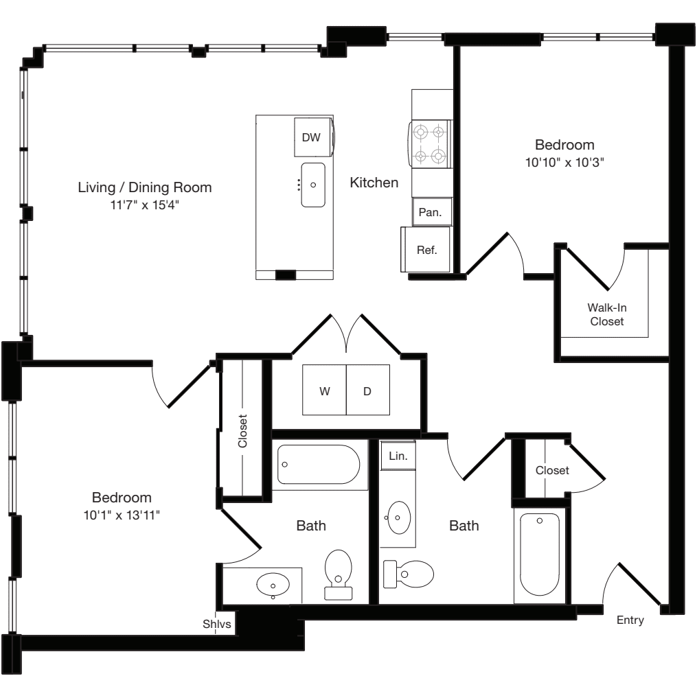 B2a West- Floor 3 floorplan