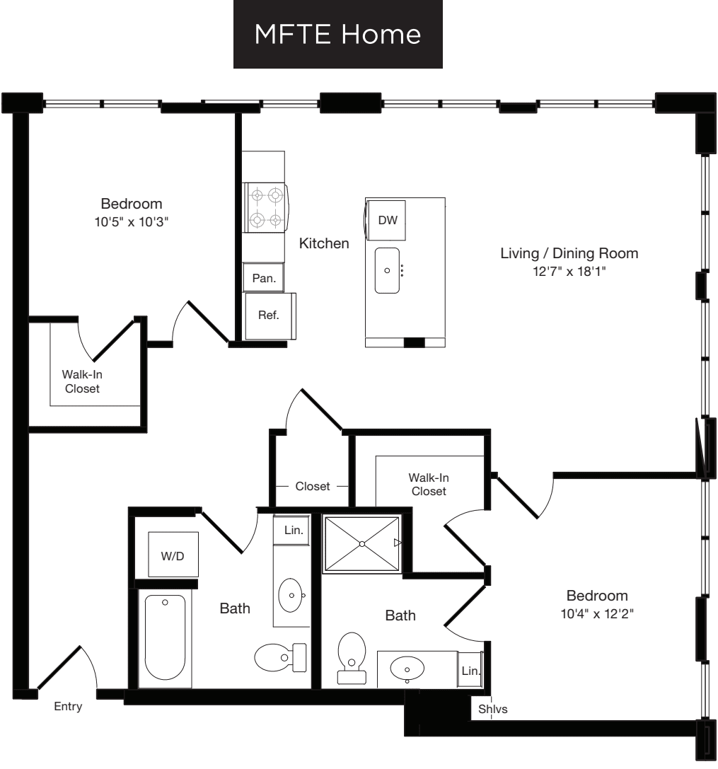 B2b West- Income Restricted floorplan
