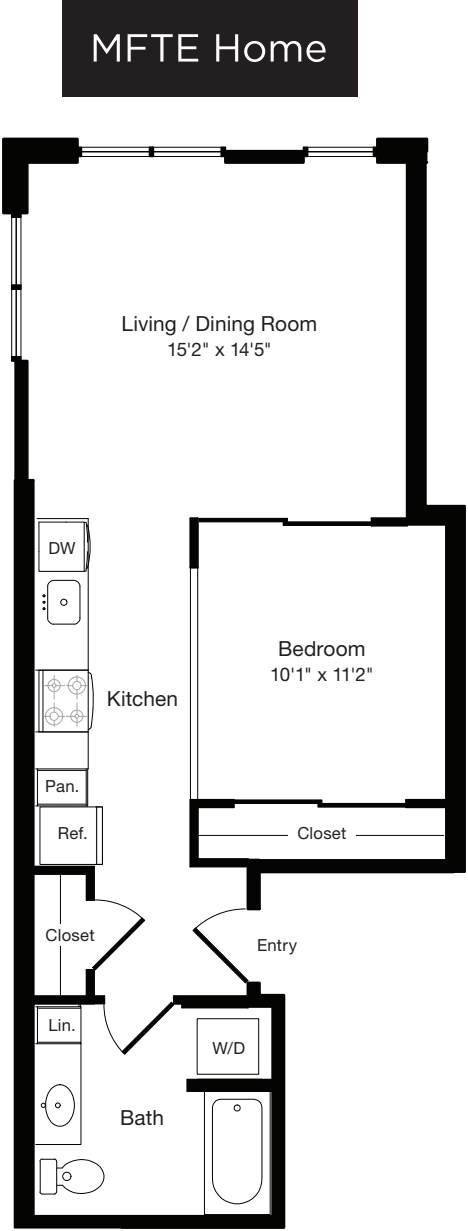 O1 West- Income Restricted floorplan