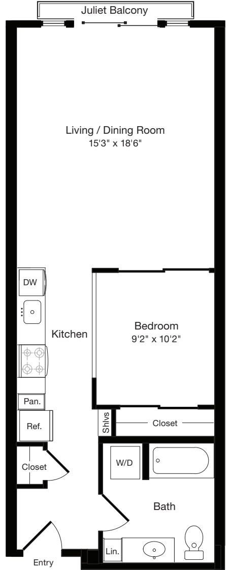 O2a East- Floors 3-6 floorplan