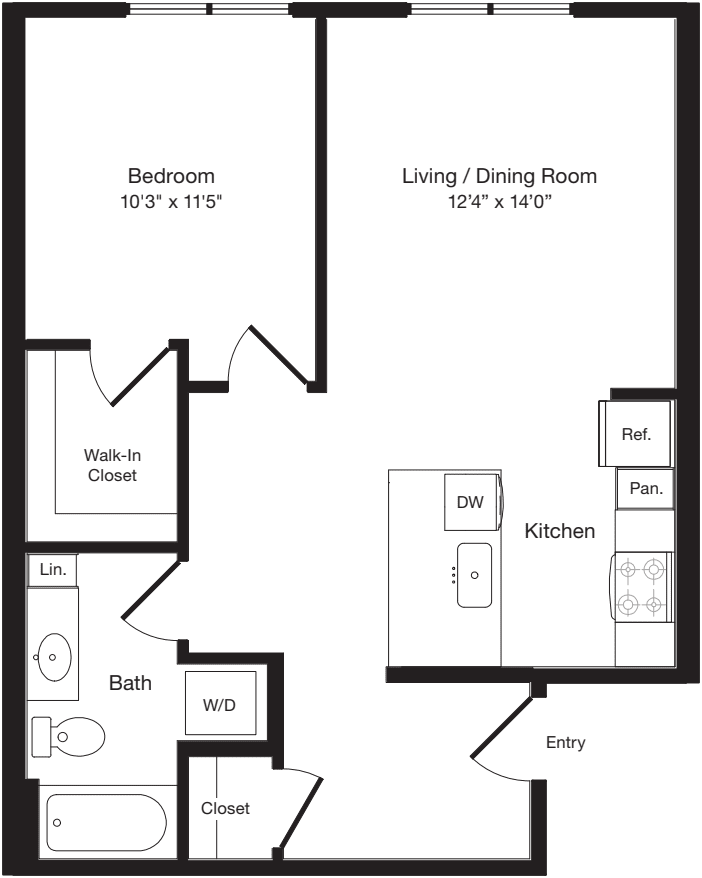 A2 East- Floors 3-6 floorplan